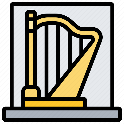 Display, harp, instrument, music, string icon - Download on Iconfinder