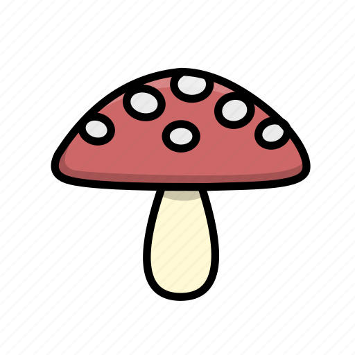 Fungus, mushroom, red, toadstool icon - Download on Iconfinder