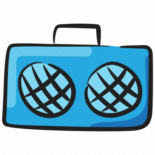 Audio device, boombox, cassette player, cassette recorder, tape recorder icon - Download on Iconfinder