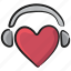 heart headphones, love music, love songs, romantic music, romantic songs 