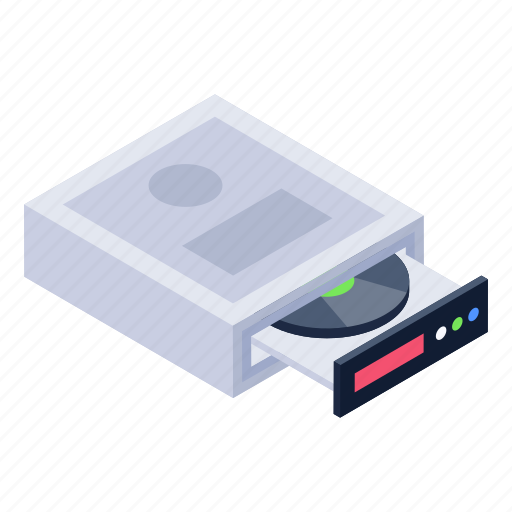 Cd player, dvd player, disc player, cd rom, dvd rom icon - Download on Iconfinder