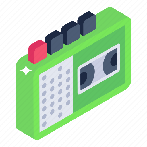 Vintage tape player, stereo player, cassette player, cassette recorder, music recorder icon - Download on Iconfinder