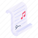 music file, music document, music contract, music agreement, media file 