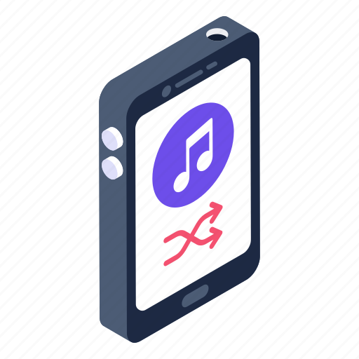 Shuffle songs, phone player, mobile music, mobile songs, mobile player icon - Download on Iconfinder
