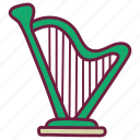 instrument, music, lyre, melody, musical