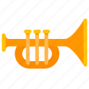 trumpet, brass, instrument, jazz, music