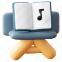 music, stand, music stand, note, audio, score, book, guitar, band, instrument, musical-instrument, sound, musical, music-instrument 