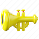 trumpet, horn, megaphone, bullhorn, orchestra, instrument, musical-instrument, sound, musical 