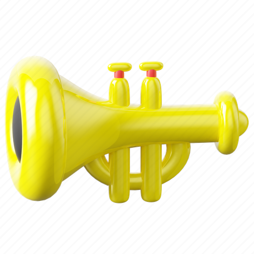 Trumpet, horn, megaphone, bullhorn, orchestra, instrument, musical-instrument 3D illustration - Download on Iconfinder