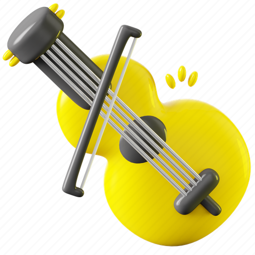 Violin, cello, orchestra, fiddle, string, entertainment, play 3D illustration - Download on Iconfinder