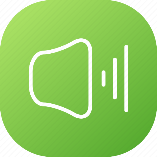 Green, megaphone, music, noise, notice, sound, turn on icon - Download on Iconfinder