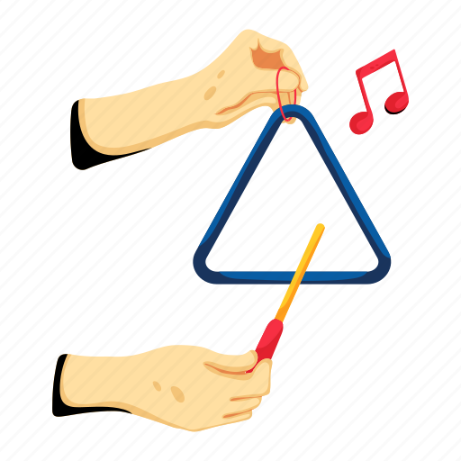 Triangle instrument, idiophone, musical triangle, triangle bell, musical instrument icon - Download on Iconfinder