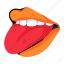 women mouth, tongue out, stick out, open mouth, tongue 
