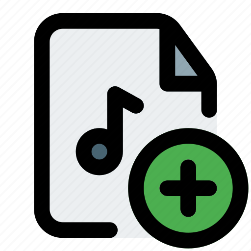 Add, music, sound, plus, file type icon - Download on Iconfinder