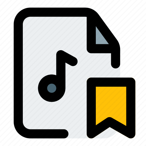 Bookmark, music, file, tag icon - Download on Iconfinder