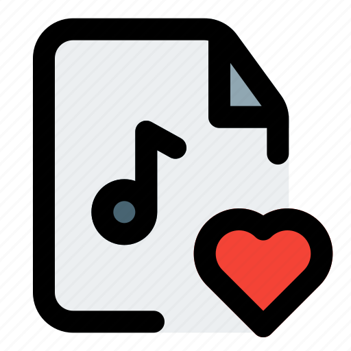Love, music, file, heart, valentine icon - Download on Iconfinder