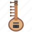 indian, instrument, musical, sitar, string 