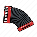 accordion, classic, instrument, music, vintage