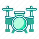 drum, music, instrument, concert