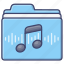 digital, files, folder, music 