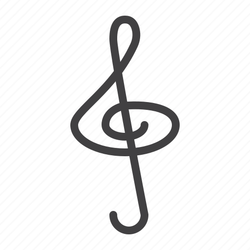 Treble, clef, music, note icon - Download on Iconfinder