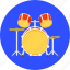drum, set, band, concert, drums, music, sound 