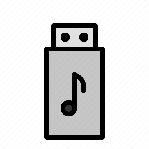 Flashdisk, flashdisk music, music, storage icon - Download on Iconfinder