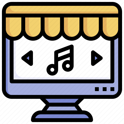 Online, shopping, computer, store, music icon - Download on Iconfinder