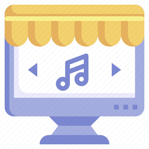 Online, shopping, computer, store, music icon - Download on Iconfinder