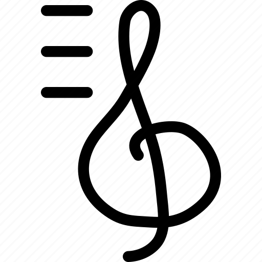 Classic music, music, note, octave treble clef, sign icon - Download on Iconfinder