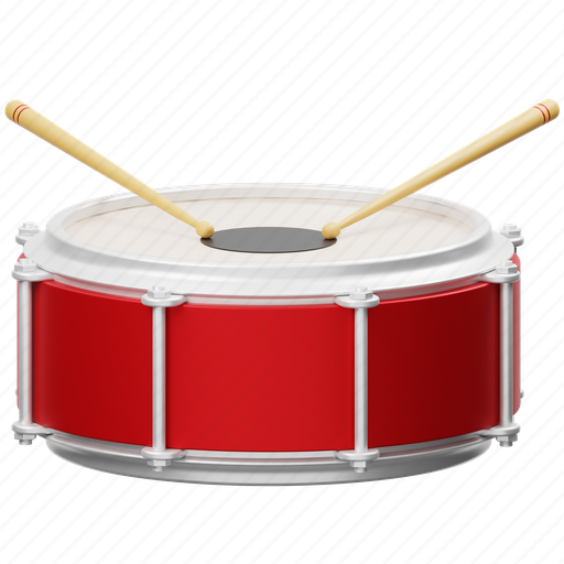 Drum, musical instrument, equipment, ornament, music, sound, element 3D illustration - Download on Iconfinder