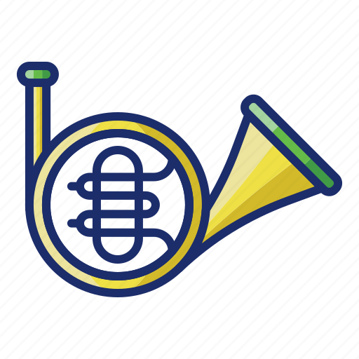 French, horn, music, instrument icon - Download on Iconfinder