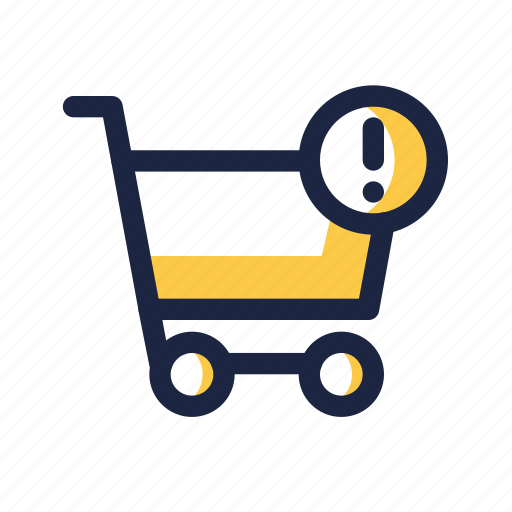 Cart, caution, ecommerce, shopping icon - Download on Iconfinder