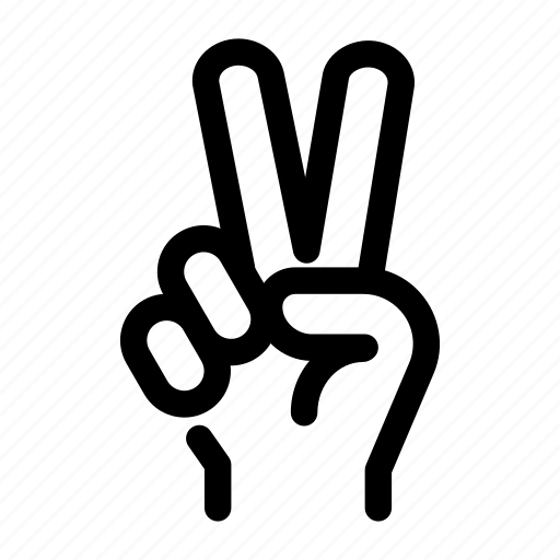Gestures, peace finger, hand icon - Download on Iconfinder