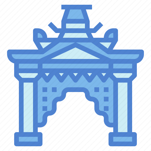 Myanmar, gate, architectonic, landmark, monuments, cultures icon - Download on Iconfinder