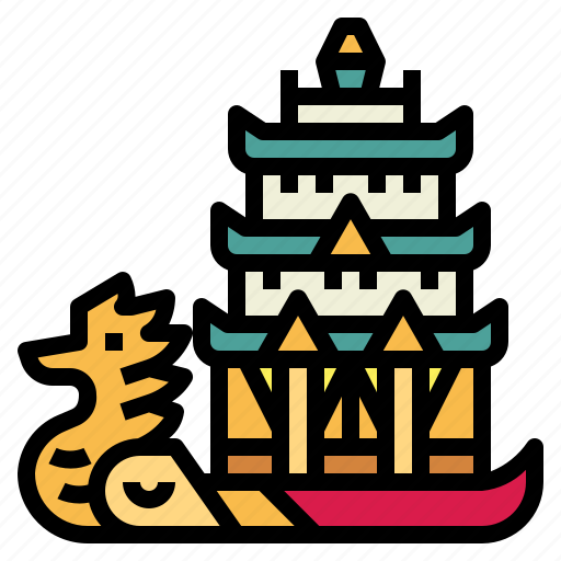Karaweik, palace, myanmar, landmark, temple, architecture icon - Download on Iconfinder