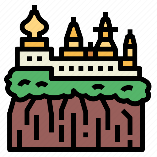 Mount, popa, myanmar, landmark, temple, architecture icon - Download on Iconfinder