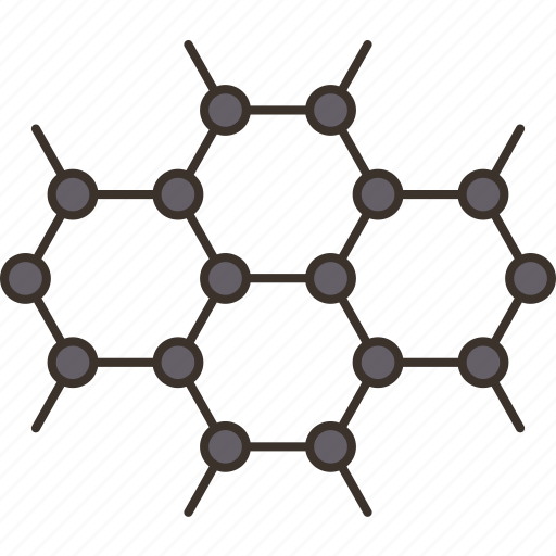 Graphene, carbon, atoms, hexagonal, nanostructure icon - Download on Iconfinder