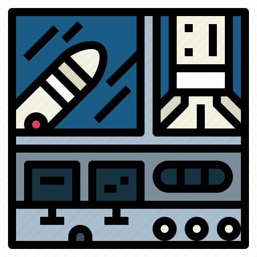 Computer, missile, monitor, operator, system, technology icon - Download on Iconfinder