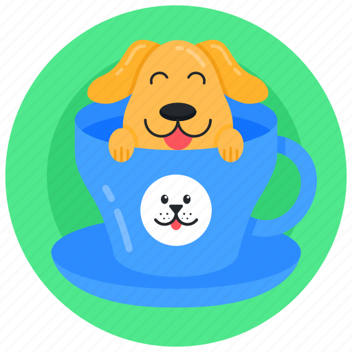 Dog cup, teacup dog, teacup puppy, pet cup, puppy cup icon - Download on Iconfinder