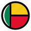 benin, flag, country, nation, national, flags, national flag, country flag, circle 