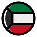 kuwait, flag, country, nation, national, flags, national flag, country flag, circle