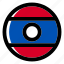 laos, flag, country, nation, national, flags, national flag, country flag, circle 