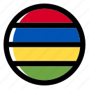 mauritius, flag, country, nation, national, flags, national flag, country flag, circle