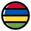 mauritius, flag, country, nation, national, flags, national flag, country flag, circle 