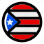 puerto rico, flag, country, nation, national, flags, national flag, country flag, circle 