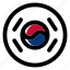south korea, flag, country, nation, national, flags, national flag, country flag, circle 