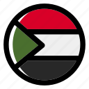 sudan, flag, country, nation, national, flags, national flag, country flag, circle