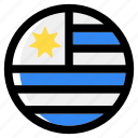uruguay, flag, country, nation, national, flags, national flag, country flag, circle
