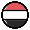 yemen, flag, country, nation, national, flags, national flag, country flag, circle